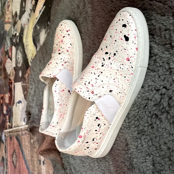 Lanvin Paris Designer “Curbies” Paint Splash Women’s size 7 - Picture 4 of 5